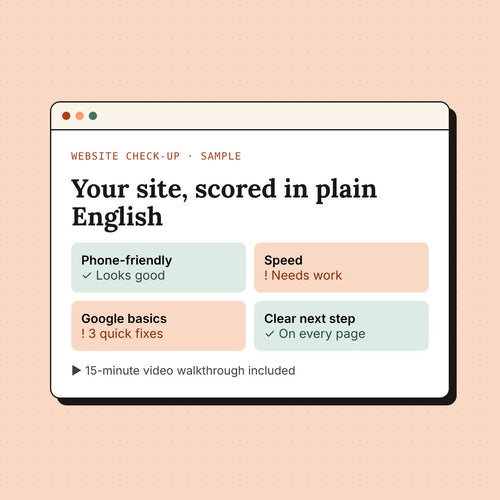 Website Check-up Sample Report